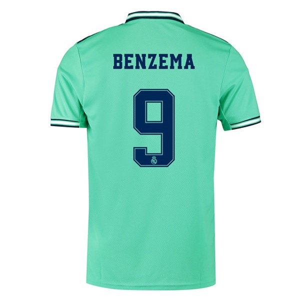 Camiseta Real Madrid NO.9 Benzema 3ª 2019/20 Verde